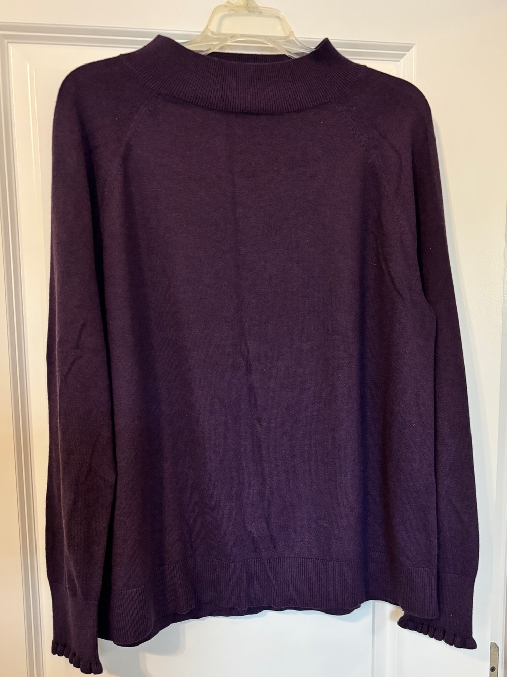 Classic Crewneck Sweater in Deep Plum